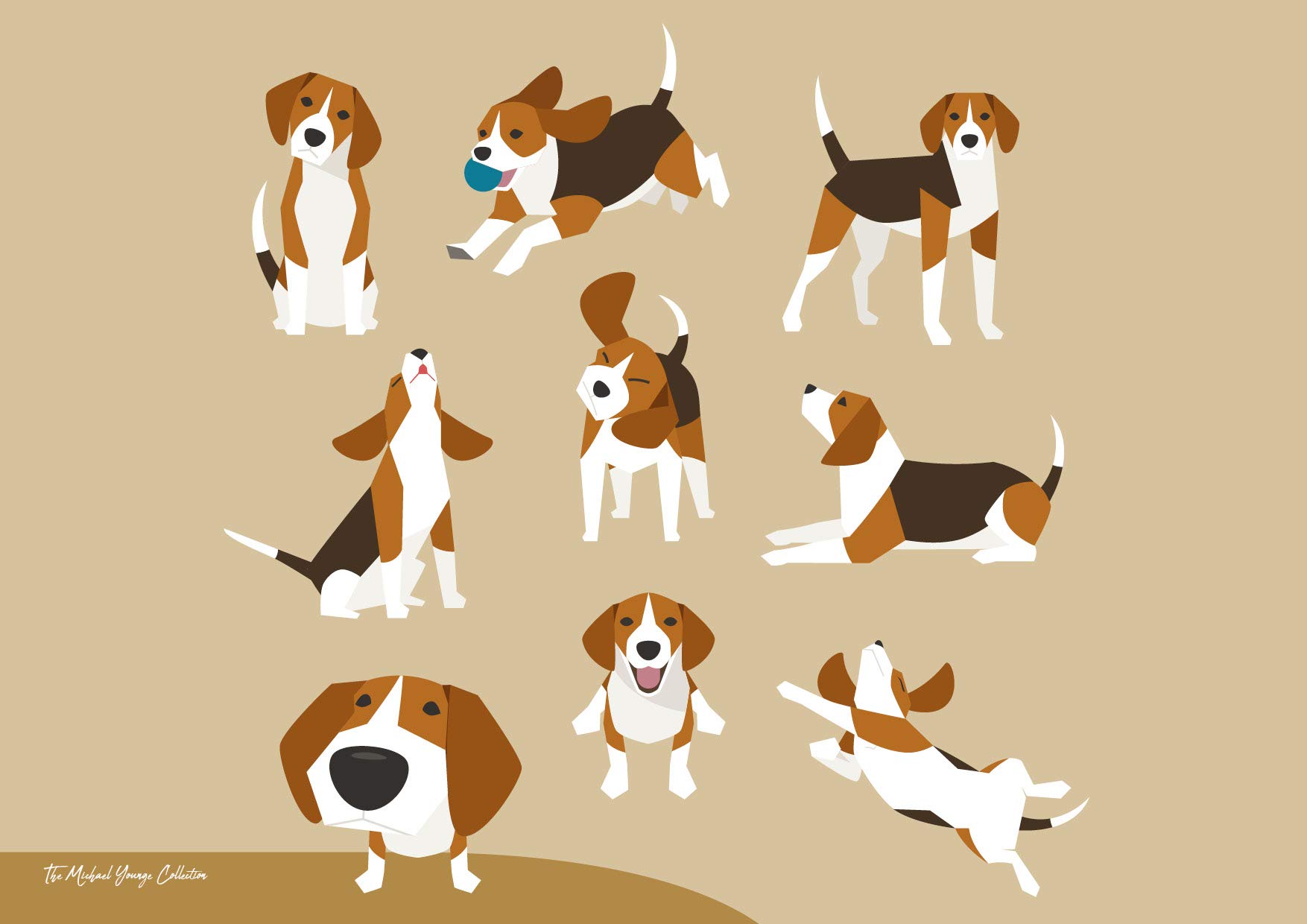 Affiche en métal Dog Love my Beagle célébrant l'amour de votre compagnon