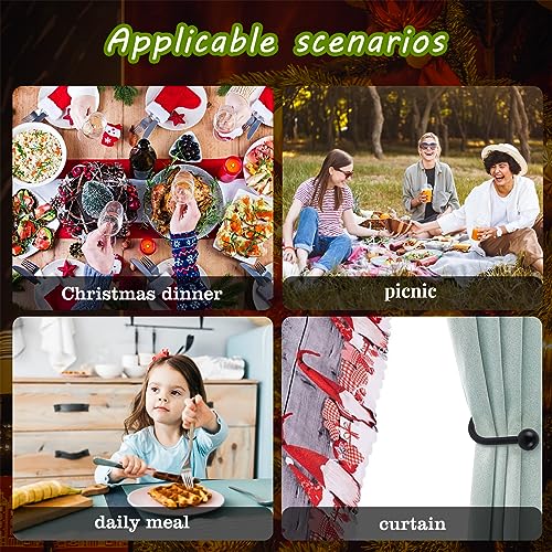Fantasyon 180 x 150 cm Rectangular Christmas Table Cloth Large Washable Tablecloths Waterproof Grey Xmas Cover Wipeable for Decorations Party Supply - Image 4