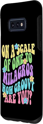 Miniatura 2 de Galaxy S10e MILAGROS - Funda con nombre personalizado para niñas retro y Groovy MILAGROS