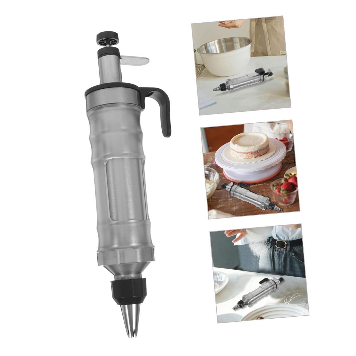 Edelstahl Backzubehör mit Ergonomischem Griff Praktisches Kuchenbackwerkzeug für Selbstgemacht Tortendeko und Dessertdekoration zu Hause
