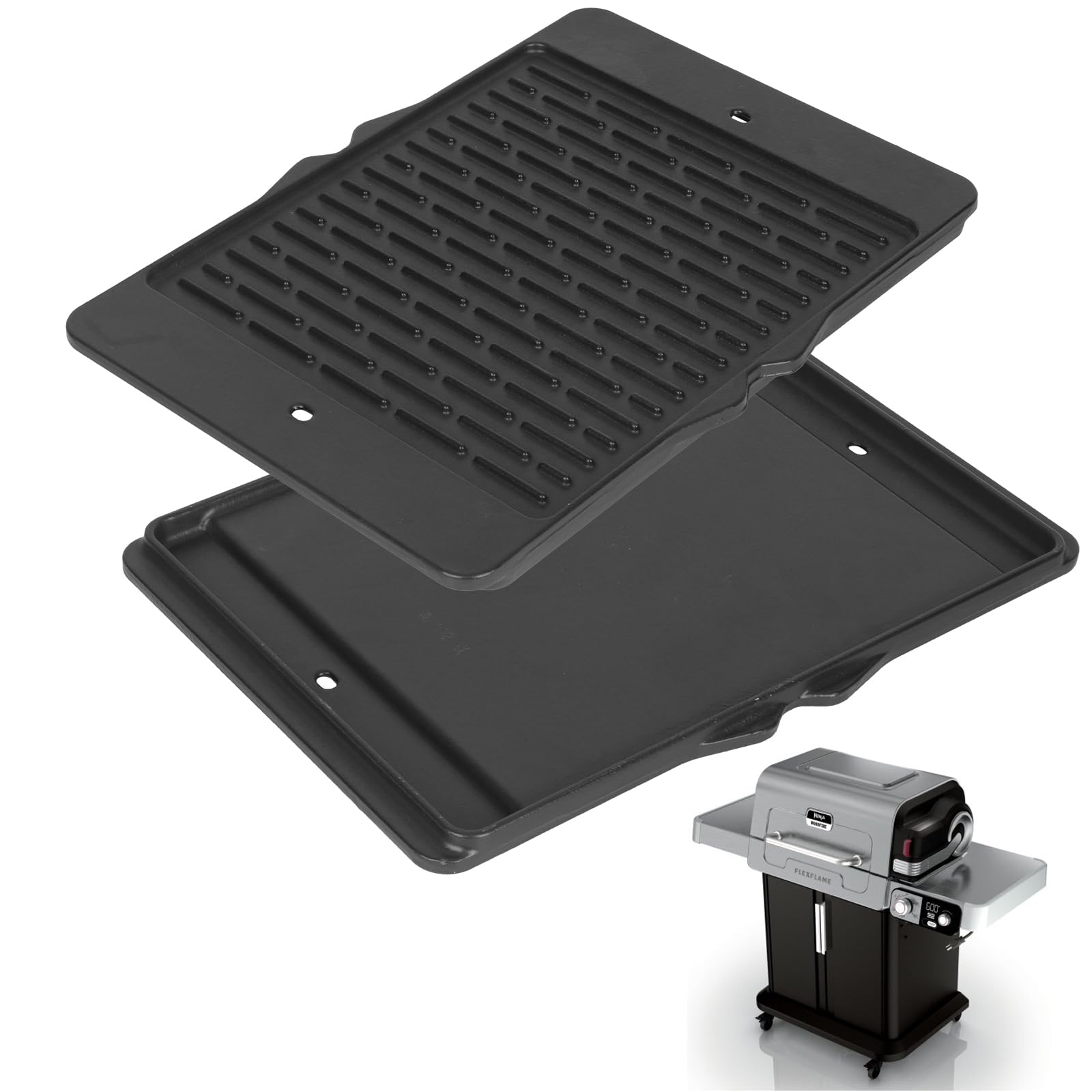 Amazon.com: FlexFlame Cast Iron Reversible Griddle for Ninja