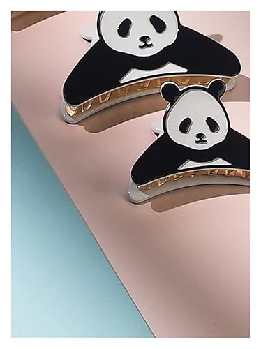 Miniatura 6 de JKYYDS Tocado - Accesorios para el cabello de la serie Mori de tres dimensiones, diseño de panda lindo oso en la parte superior, clip de agarre para