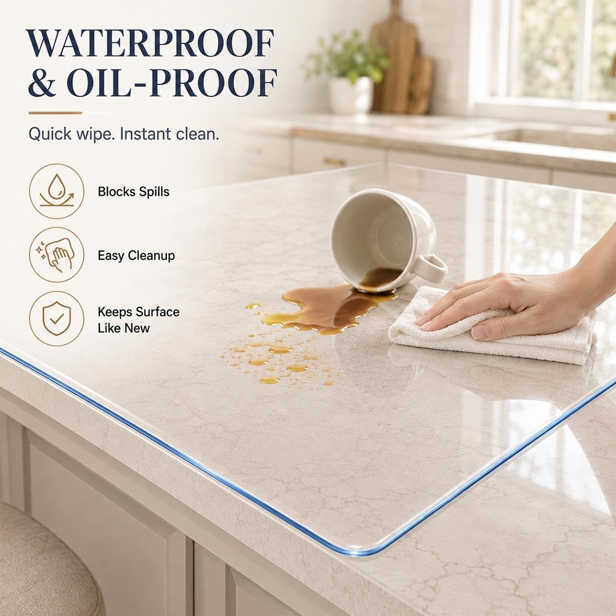 Tapis Protège-Sol Transparent pour Chaise de Bureau