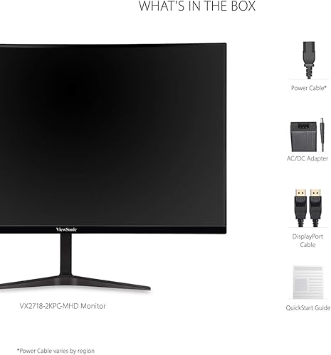 Miniatura 7 de ViewSonic VX2718-2KPC-MHD Monitor de juegos curvado de 27 pulgadas 1440p 1ms 180Hz con FreeSync Premium, cuidado de los ojos, HDMI y puerto de