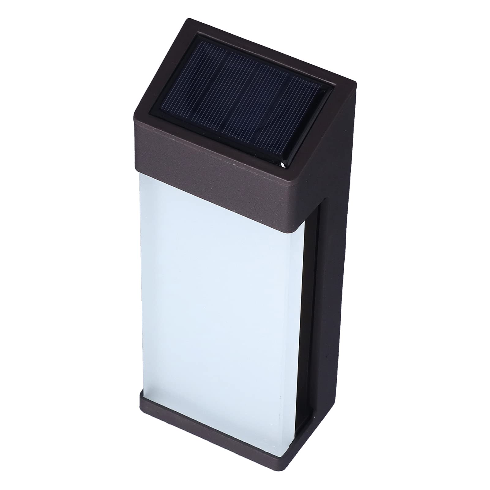 Qcwwy Solar-Wandleuchte mit Mattiertem Glasschirm, Helle LED, Automatische Ein-/Ausschaltfunktion (8-10 Stunden Leuchtdauer), Wasserdicht, für Garten, Hof, Balkon und Außenbereich