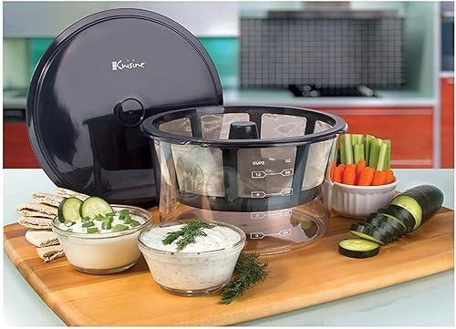 Miniatura 3 de Euro Cuisine - Máquina de yogur griego con colador de yogur de malla extrafina, transforma el yogur ordinario en yogur griego, hace 8 tazas de yogur