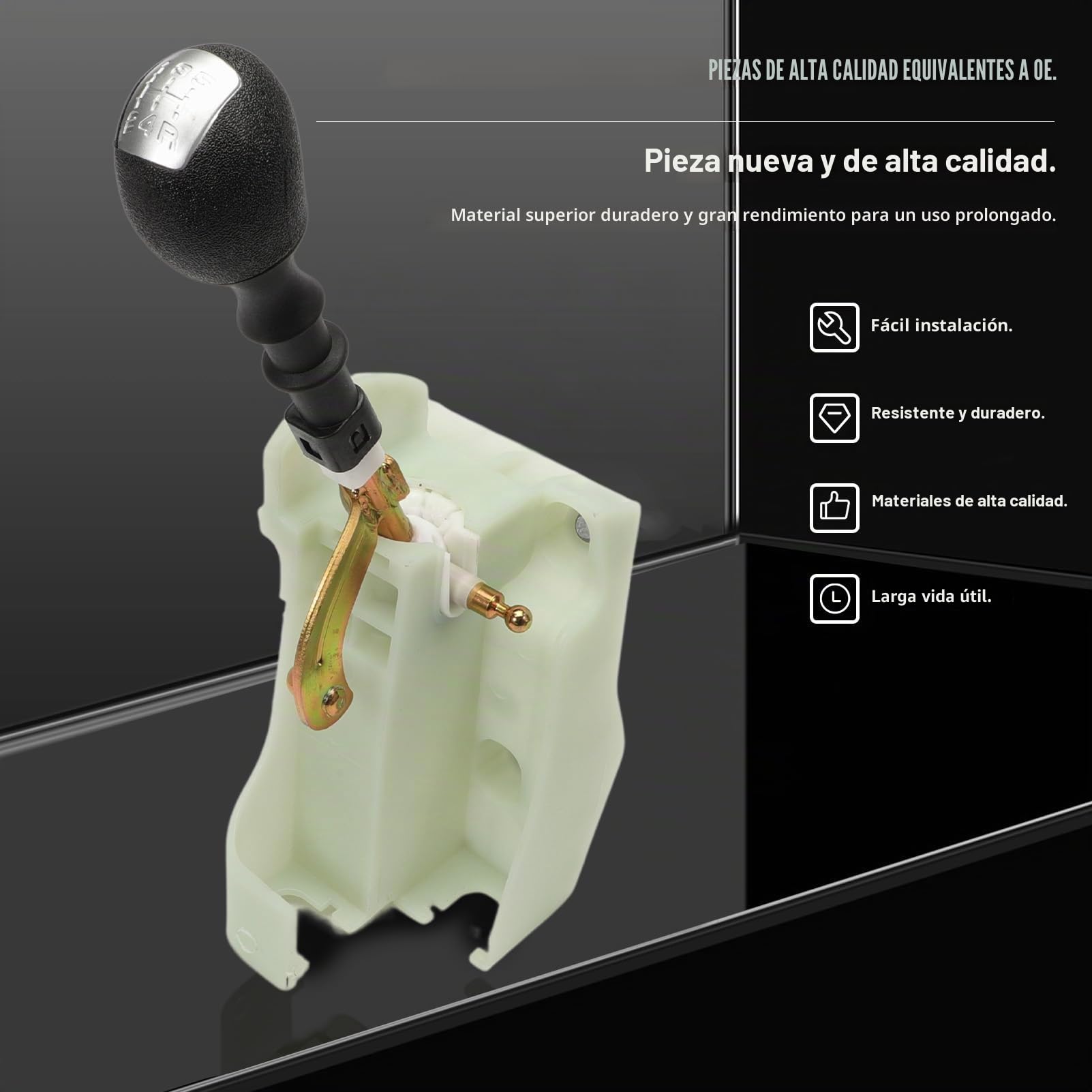 Palanca de cambios manual de 5 velocidades con bloque de fijación y pomo de velocidad compatible para Iveco Daily 4 5801260773 504179736
