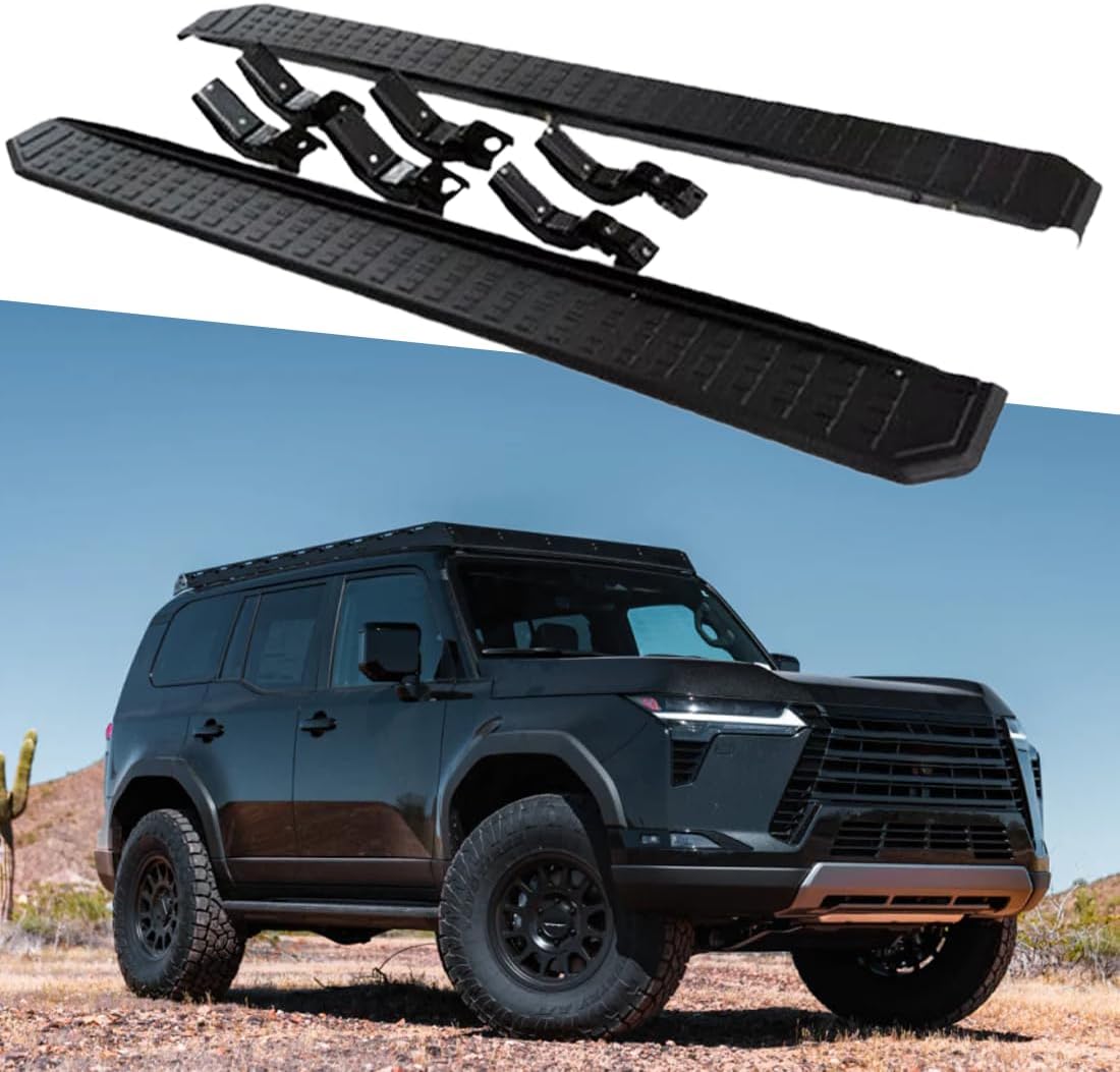 2PCS Running Boards Fits for Lexus GX550 OVERTRAIL 2024-2026 Side Steps Pedal Step Bar Rail with Brackets Black