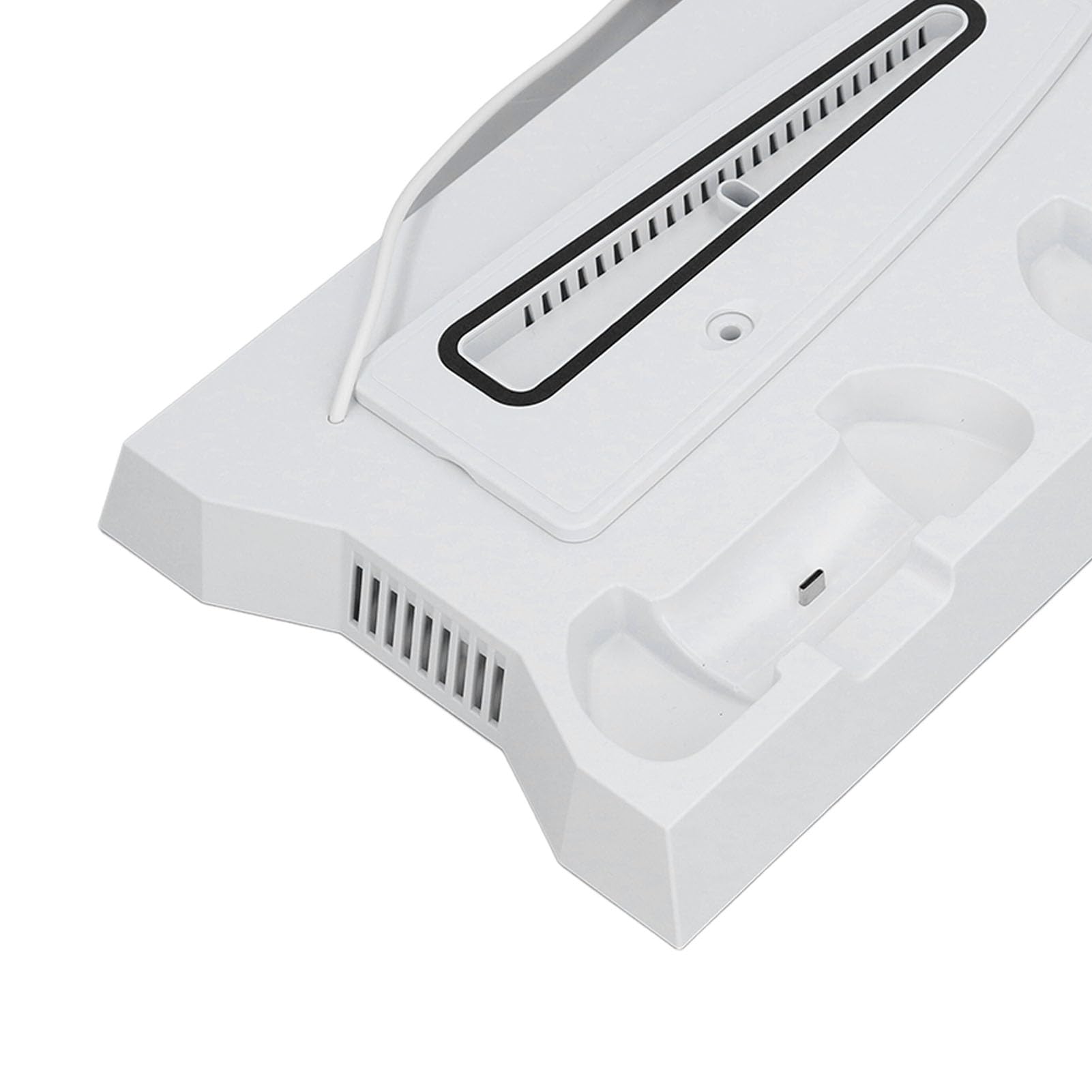 Console Stand Verticale, Base di Raffreddamento della Console 3 Velocità della Ventola 3 USB Hub per Gameconsole (WHITE)
