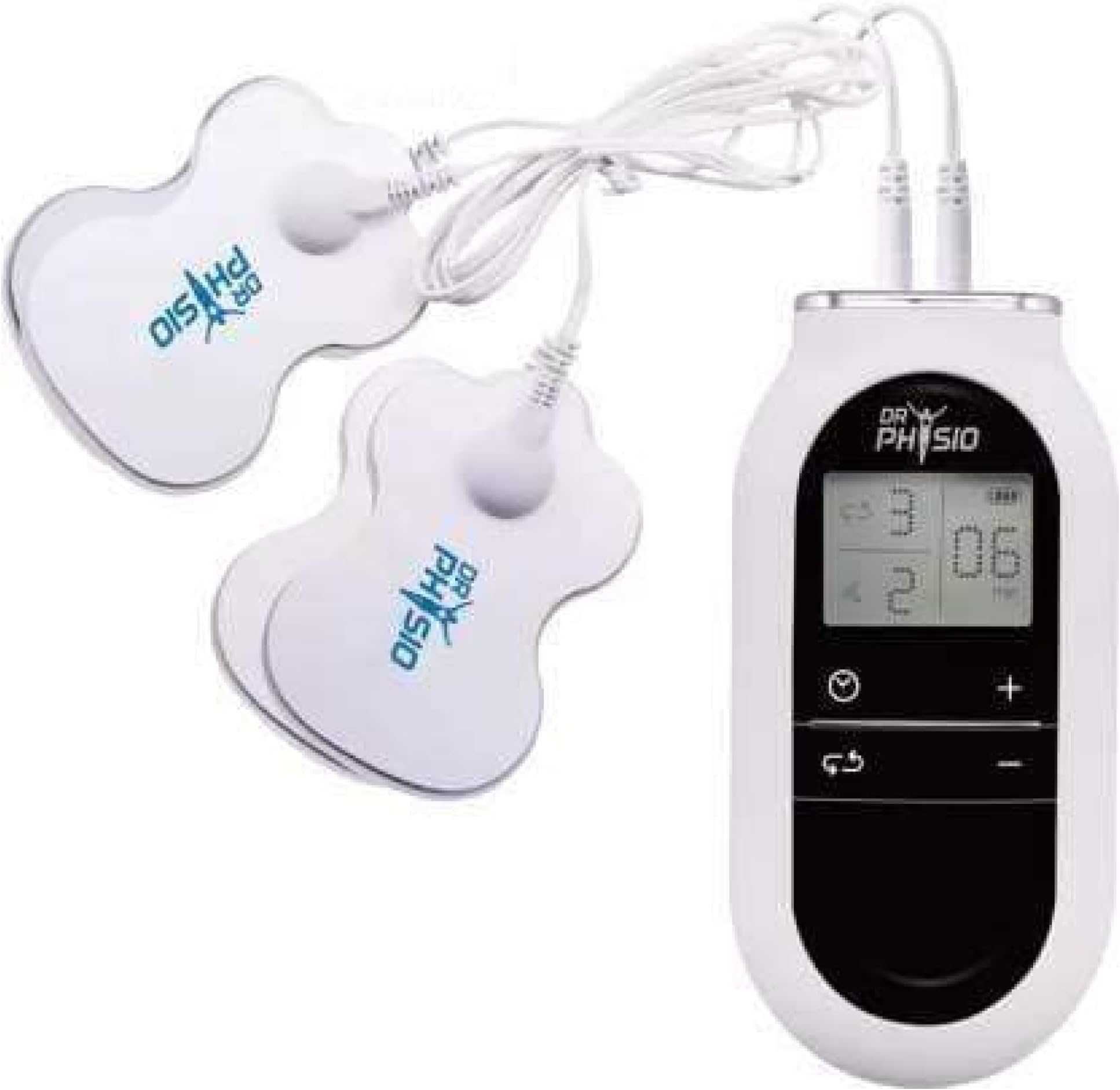 Dr Physio Electrical Nerve Stimulation Pulse Massager Digital Massage Machine for Body Blood Circulation (White)
