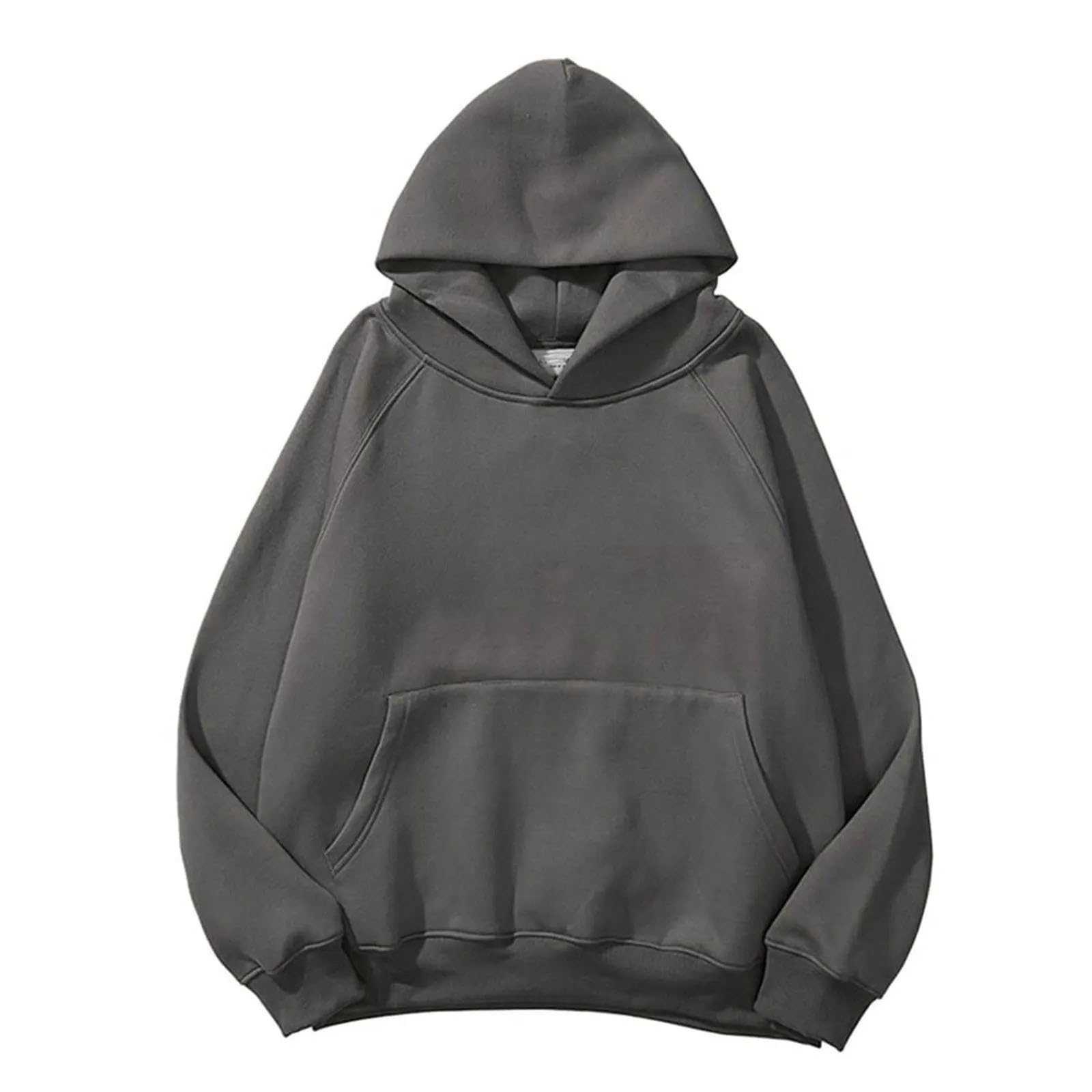 Felpa da donna tinta unita allentata unisex moda street hip hop felpa pullover in cotone