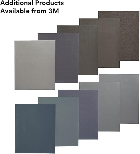 Miniatura 8 de 3M Wetordry Hoja Abrasiva 213Q, 02036, Grano 600+, 9 x 11 Pulgadas, Paquete de 50 Hojas de Papel de Lija para Lijado Automotriz, Lijado de Metal