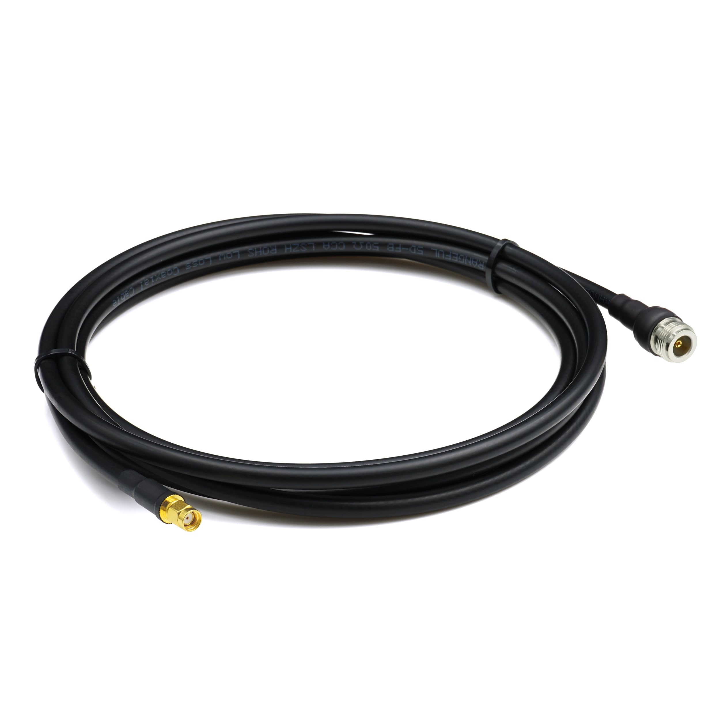 RP-SMA 15m Rallonge Antenne WiFi Cable Coaxial RPSMA Mâle à N Femelle Câble Extension Ø7.5mm à Faible Perte 5D-FB 50 Ohm pour Routeur WiFi Caméra IP Carte Réseau sans Fil Mini PC PCIE