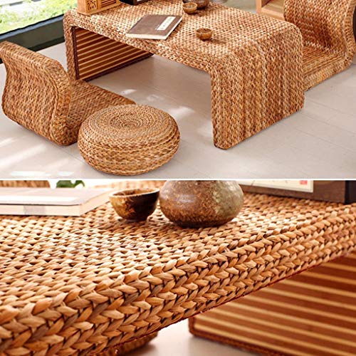 Table basse marron 80x50x38cm rectangulaire pour salon et balcon