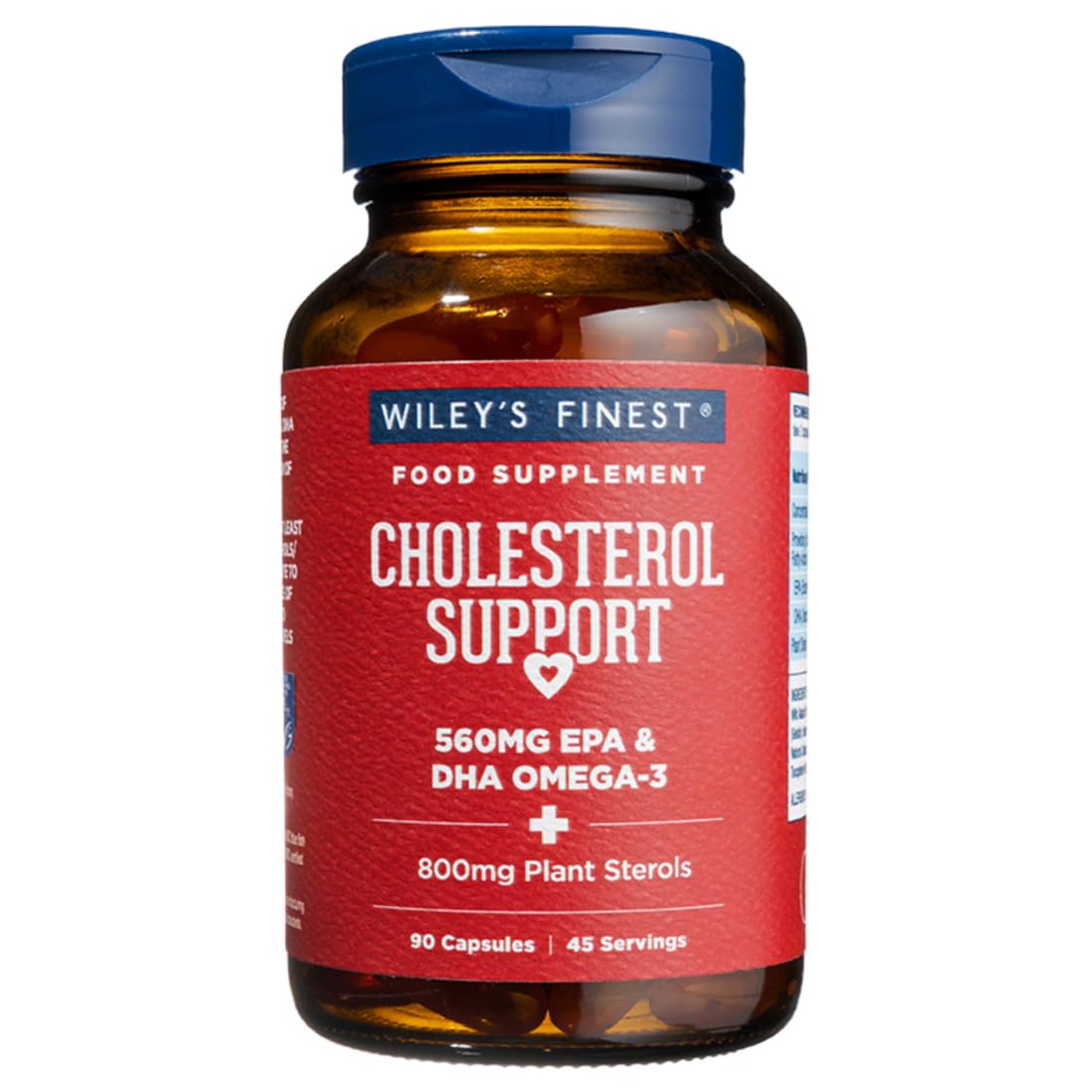 Wiley's Finest Cholesterol Support Omega-3, 90 Softgels (45 Servings)