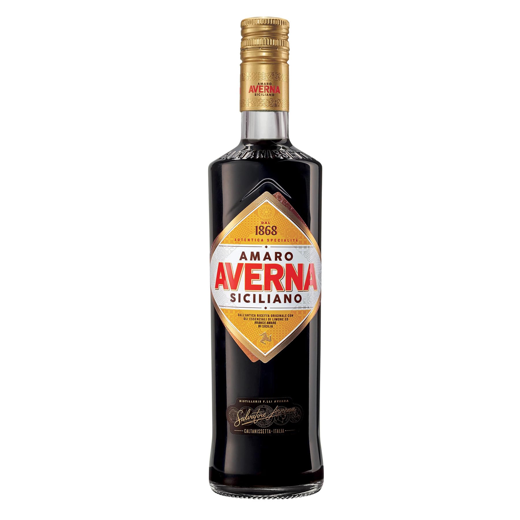 Averna Amaro - Premium Kräuterlikör aus Sizilien - das After Dinner Getränk mit dem milden Geschmack zum Dessert - 0,7 l