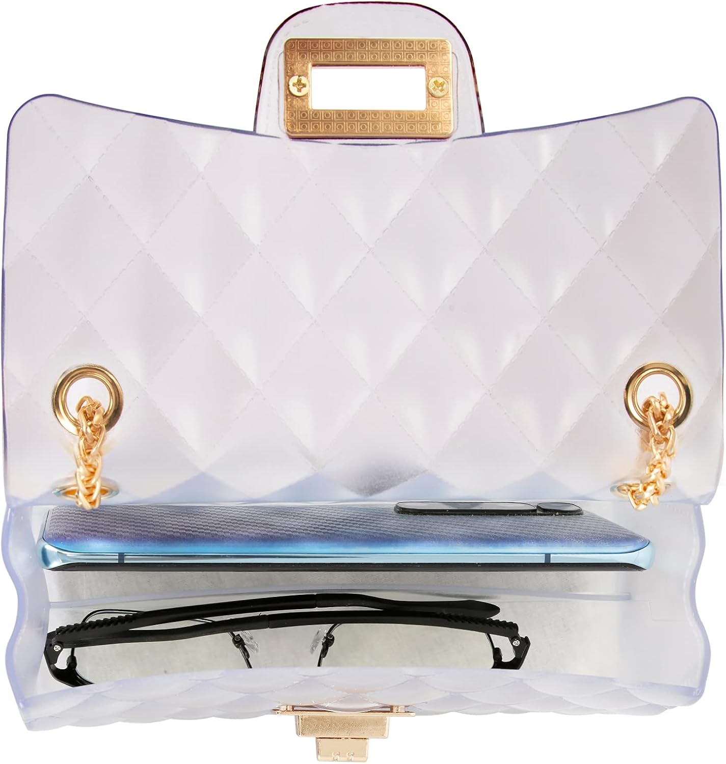 MOETYANG Semi Clear Purse for women,Jelly Purse, Clutch Crossbody Shoulder Bag Fashion Design : Sports & Outdoors