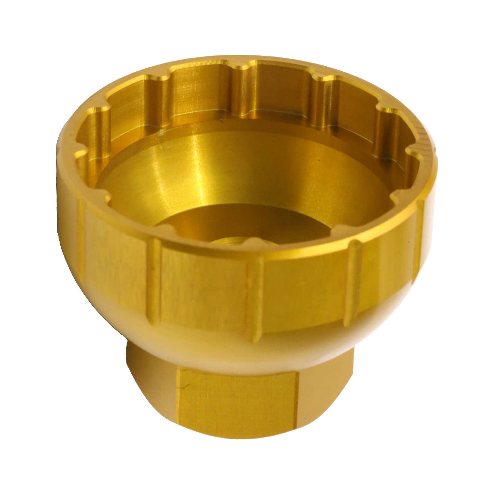 EasneaAluminum Alloy BSA30 Bike BB Tool High Strength 12-Notch DUB 46mm Bottom Bracket Remover Installer Extractor Kit Removal Repair Tools Golden