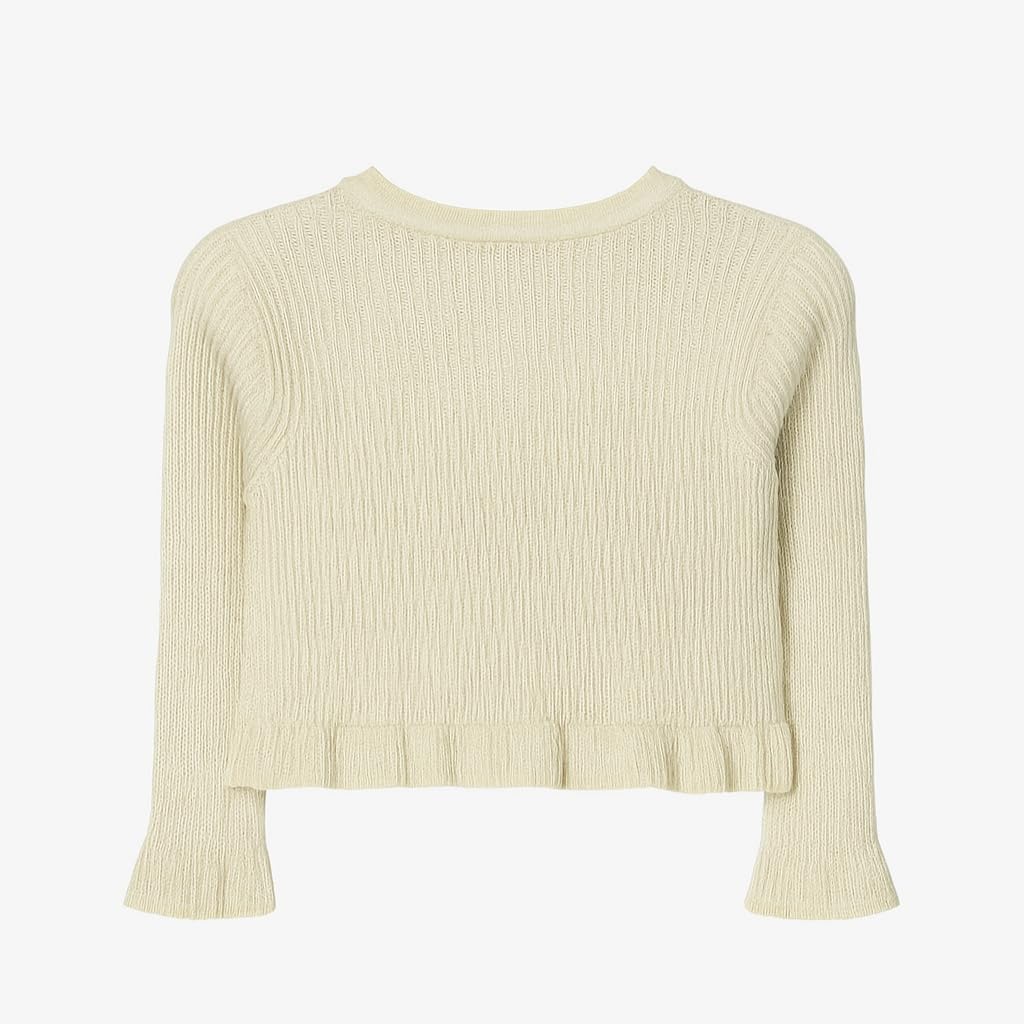 Cardigan in Misto Cotone e Lurex per Bambine e Ragazze, Polsini con Volant, Mayoral 4305, Ragazze Bolero, Golfino Bambina Elegante Bolero Coprispalle Ragazza