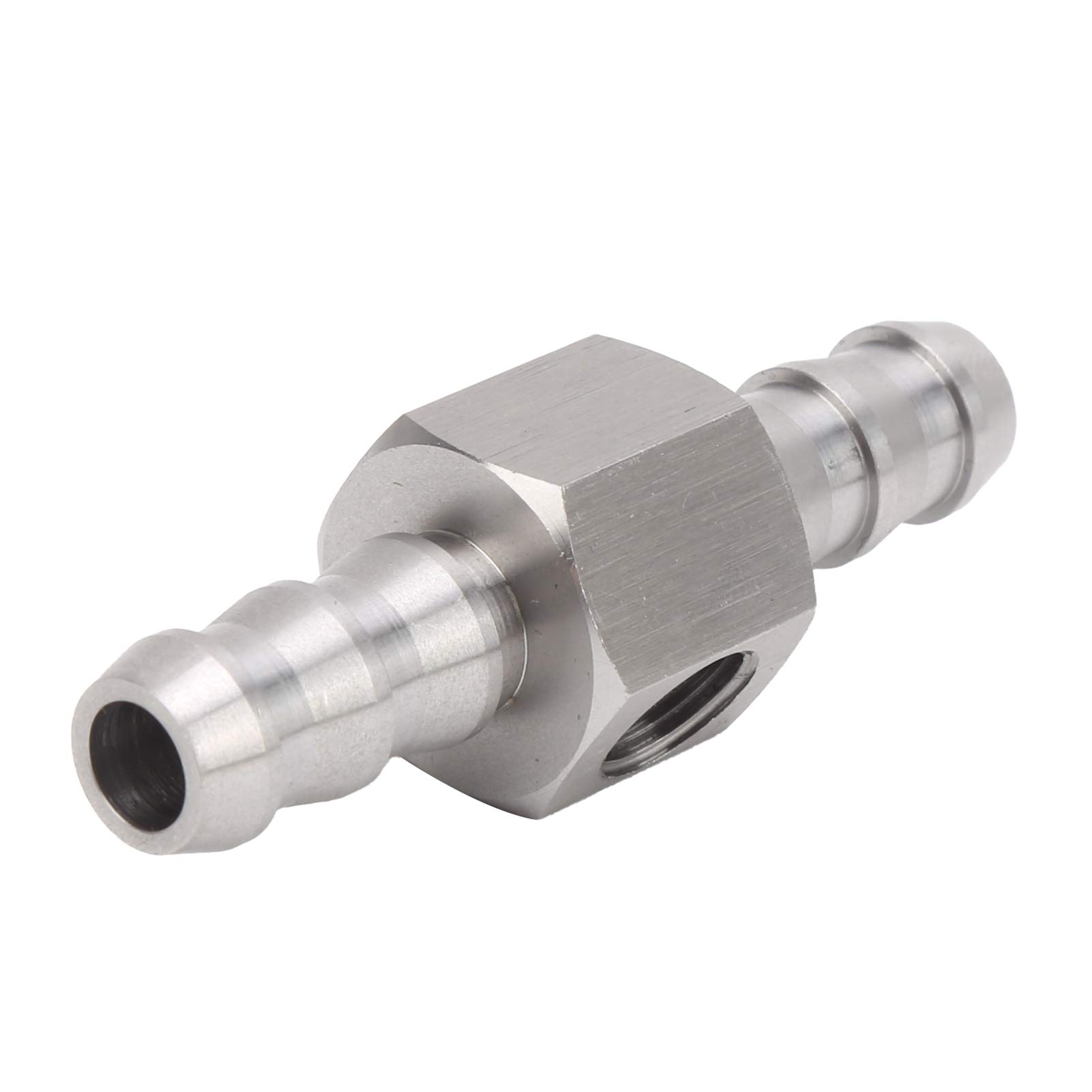 Adattatore con raccordo a T per sensore di pressione del carburante con 2 anelli in plastica per 3/8 raccordi a innesto rapido per manometro universale per auto, Sensore di pressione