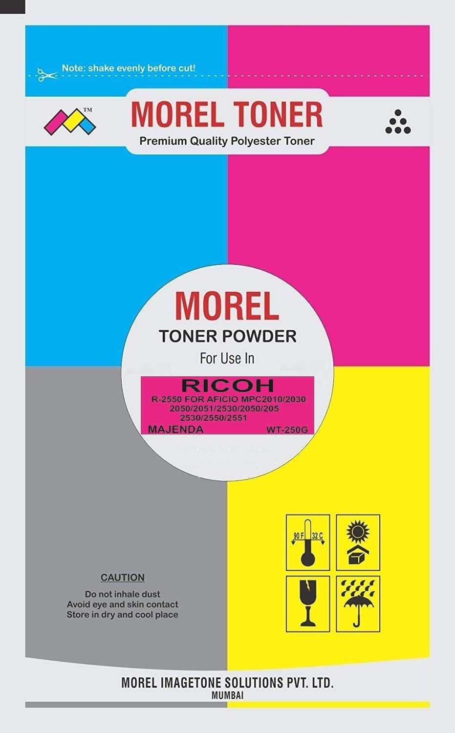 MOREL 2550 Toner Powder for USE in RICOH AFICIO MPC2003, MPC2004, MPC2011, MPC2503, MPC3502S, C3500 C2010, 2030, 2050, 2051, 2530, 2550, 2551 PHOTOCOPIER |Color MAJENTA| (B07BFS47WH) Amazon Price History, Amazon Price Tracker