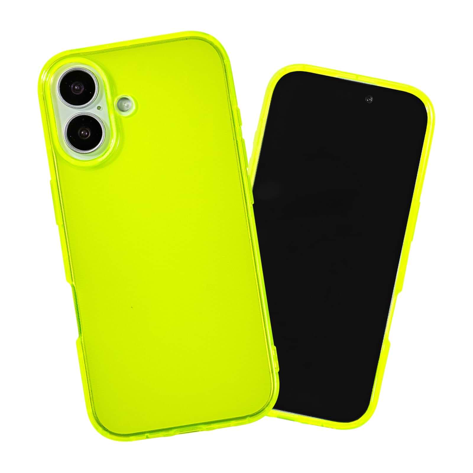 SteepLab Neon Highlighter Case for iPhone 17 - The Grippy Jelly Case w/Protective Air Pockets (Conspicuous Neon Yellow)