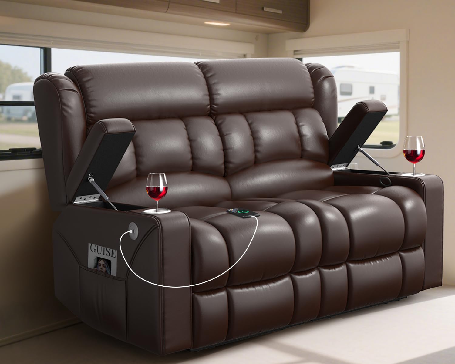 MisUMis RV Loveseat Recliner