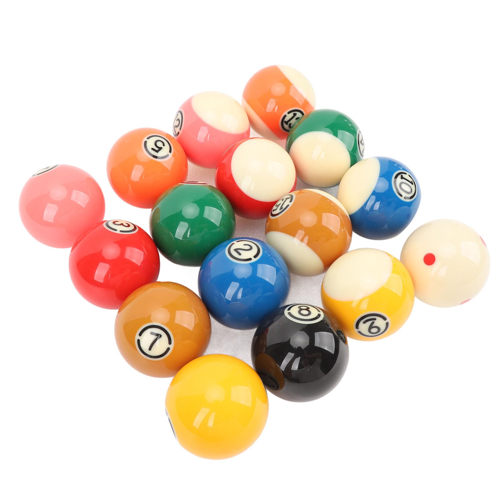 Palline da Biliardo, 16 Pezzi Palle da Biliardo in Resina 5,72cm / 2,25 Pollici Pool Billiards per Giochi di Feste in Casa