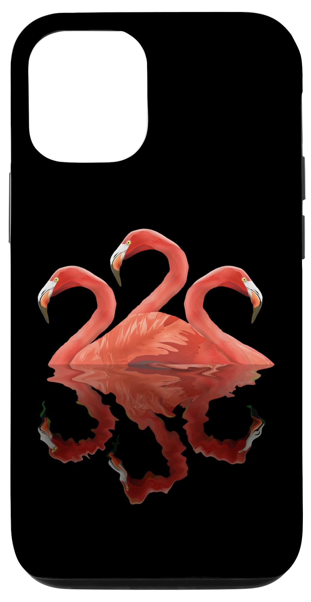 iPhone 12/12 Pro Florida pink flamingos floating on water Case