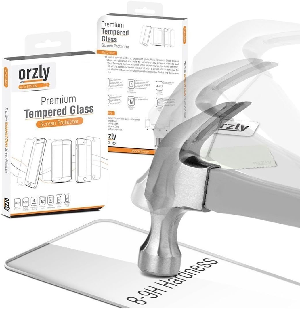 Orzly - 2.5D Pro-Fit Tempered Glass Screen Protector for Oneplus 3 / Oneplus Three (2016 Model/Dual SIM Version) - Full Cover Screen Guard - Transparent with Black Rim