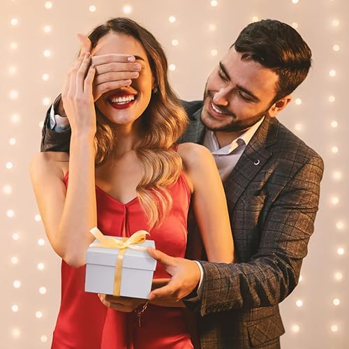 Miniatura 4 de Bengnkes Caja de regalo blanca pequeñas cajas de regalo con tapas para regalos, 4 paquetes, cajas de regalo cuadradas de lujo con cinta de 17 pies