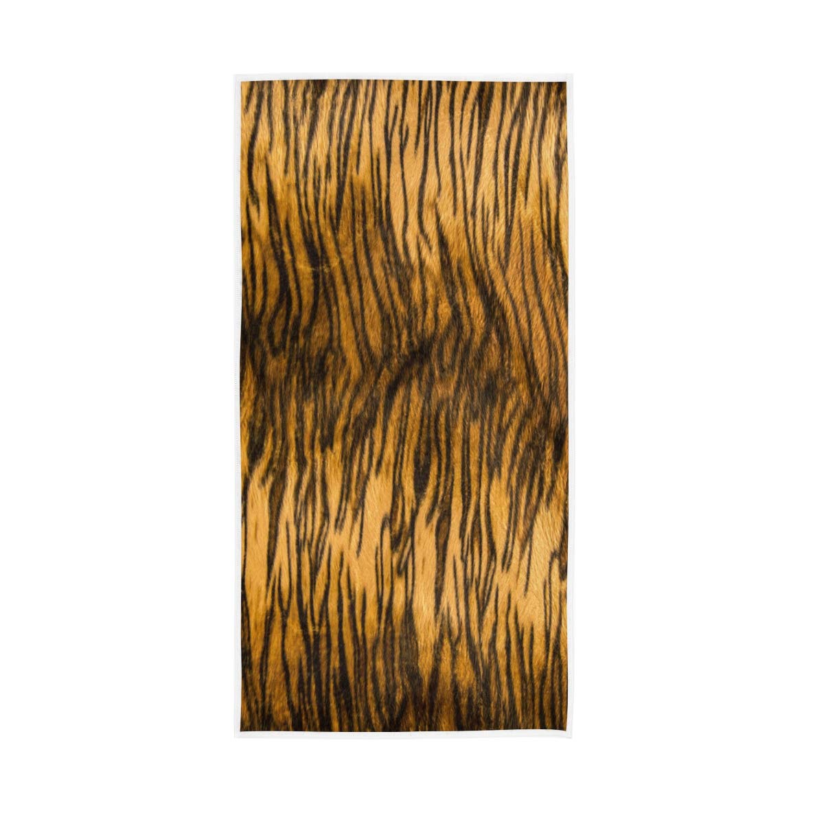 HUYGD Hand Towels Cotton Tiger Fur Pattern Texture Soft Towel Multipurpose Bathroom Beach Towel for Home Kitchen Swim Spa Gym, 30x15 inch