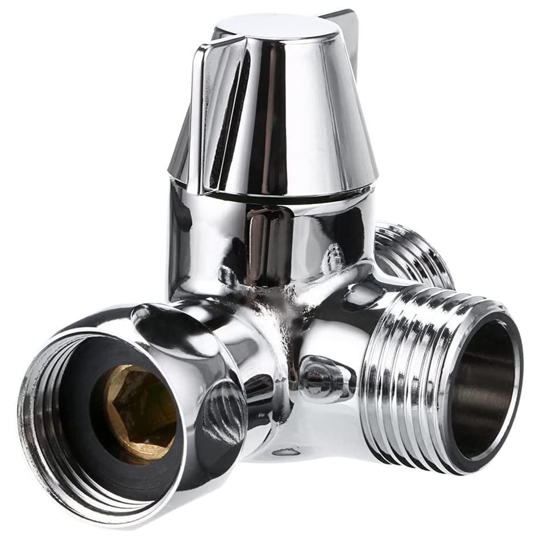 Adaptateur en T pour douche 1/2 vanne de dérivation en laiton stop fuites eau salle de bain