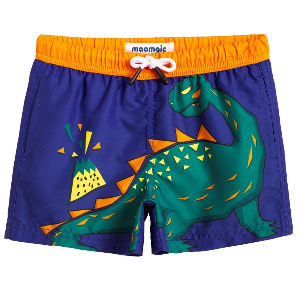 MaaMgic Badehose Jungen Sommer Badeshorts Schnelltrocknend Boardshorts mit Netzfutter Taschen und Verstellbarem Tunnelzug Urlaub Shorts