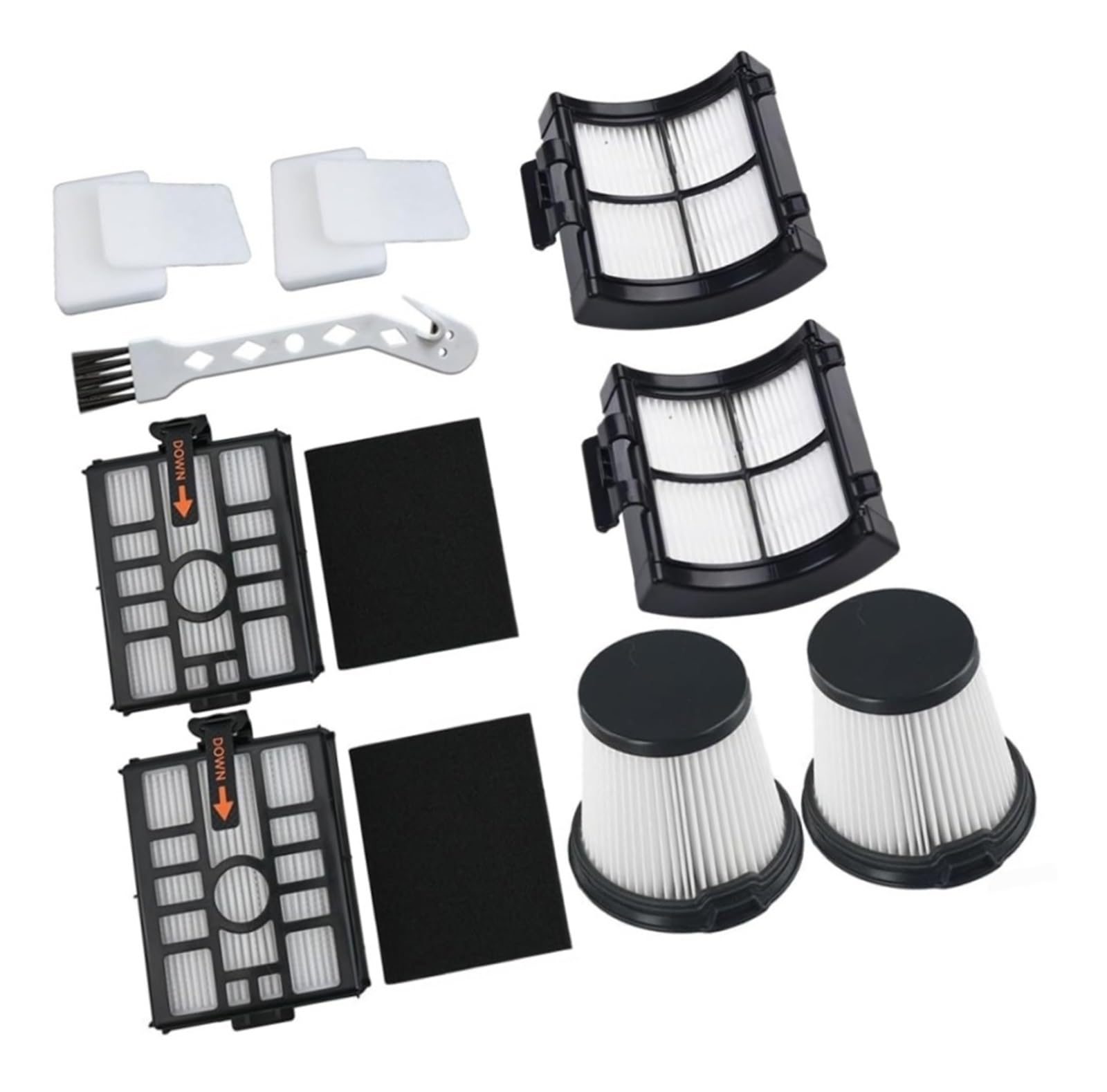 Set di filtri HEPA di ricambio for aspirapolvere Shark Detect Pro Series IW3511 IW3120 IW1111, confezione da 13 filtri lavabili con prefiltro in schiuma e spazzola for la pulizia