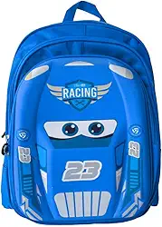 Mochila Costas Carros 3D Reforçada Corrida Meninos Escolar