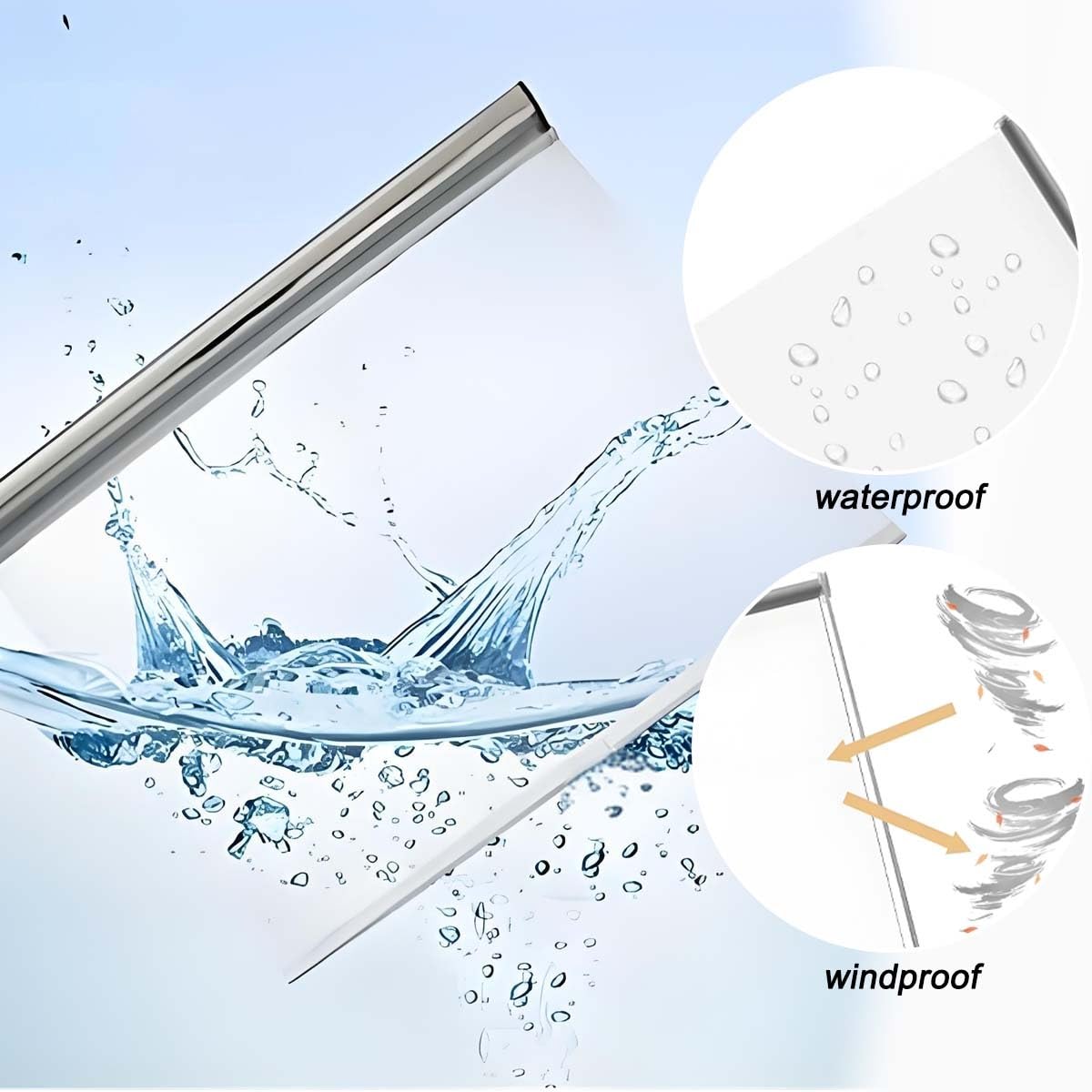 Store Enrouleur Exterieur Transparent PVC Store Thermique Isolant Imperméable Rideau Enrouleur Fenetre Stores Salle de Bain Balcon 50 60 70 75 80 90 100 110 120 130 140 150 160cm(110x120cm)