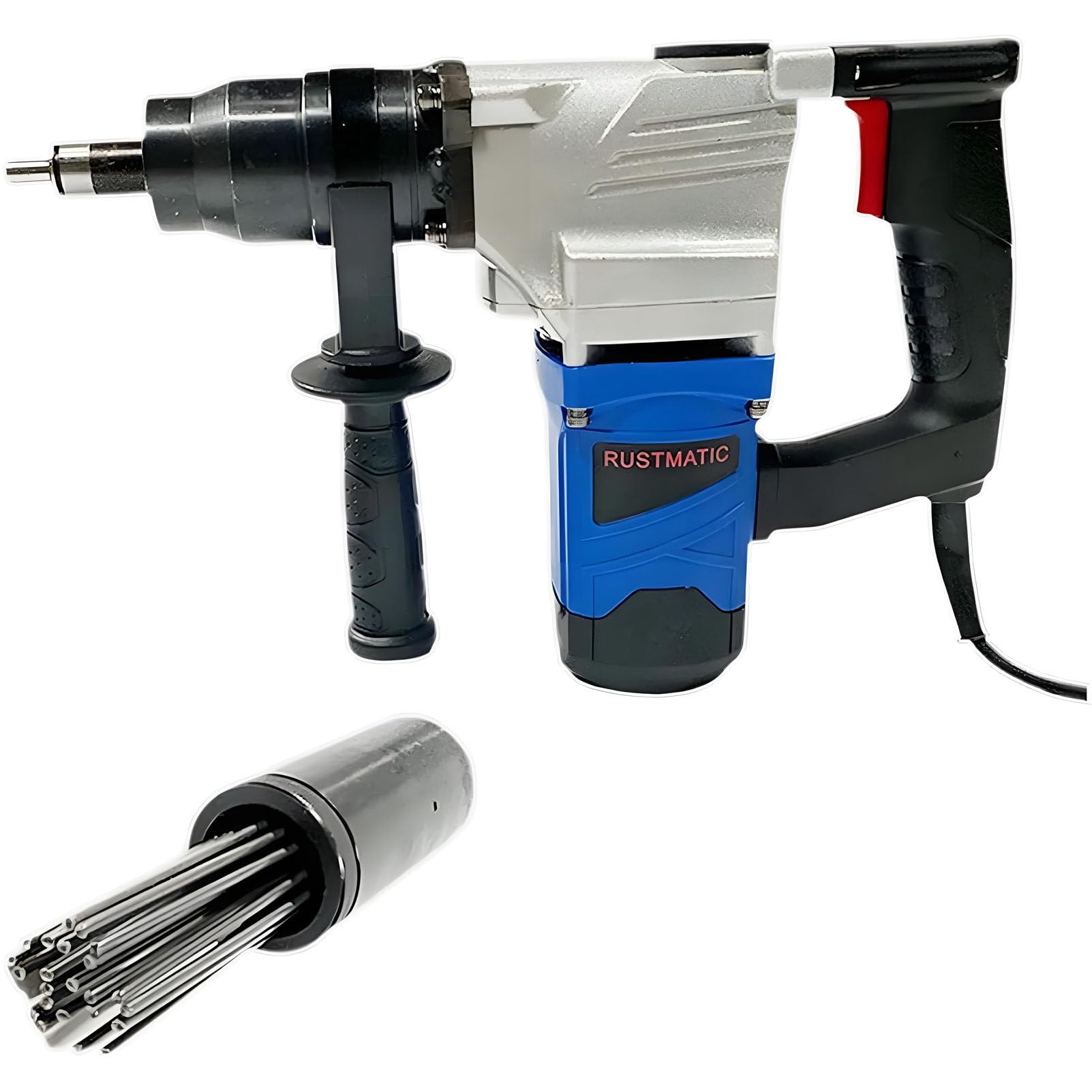 Desincrustador eléctrico de Agujas de 1100 W, desincrustador eléctrico de Agujas de Grado Industrial, Pistola portátil para Eliminar óxido, cinceles eléctricos a presión para Eliminar óxido