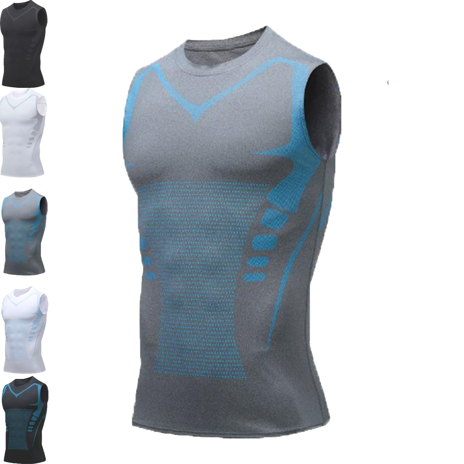 Einrich Compression Shirt Men, Maynox Vitaboost Compression Shirt, 2024 Slashes Shaping Sleeveless Therapy Shirt