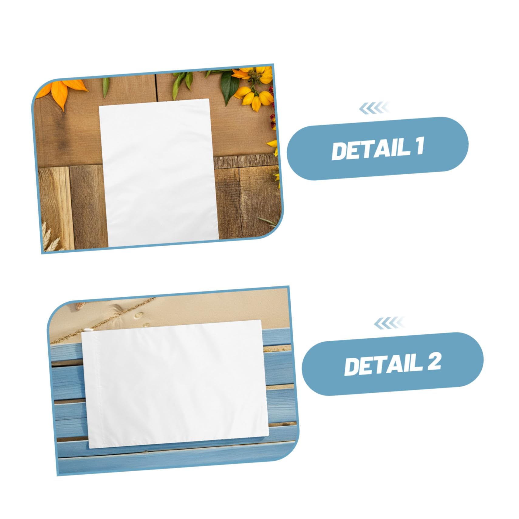 SUPVOX 8 Stück Teiliges Weiße Sublimations-gartenflaggen Einseitig Polyester Wetterfest Verstärkt DIY Blanko Banner für Außenrasen Individuelle Gartendekoration
