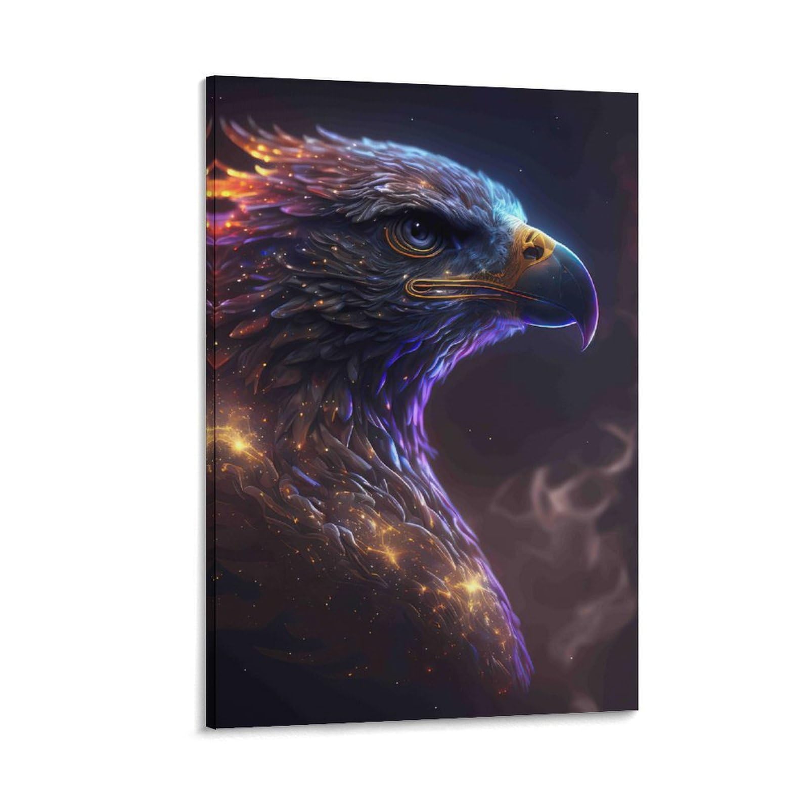 DHBANEIOK Eagle Cosmic Portrait Poster Artwork Canvas Prints Picture Modern Wall Art Picture Wall Hanging for Living Room Home Decorations 24x36inch(60x90cm)
