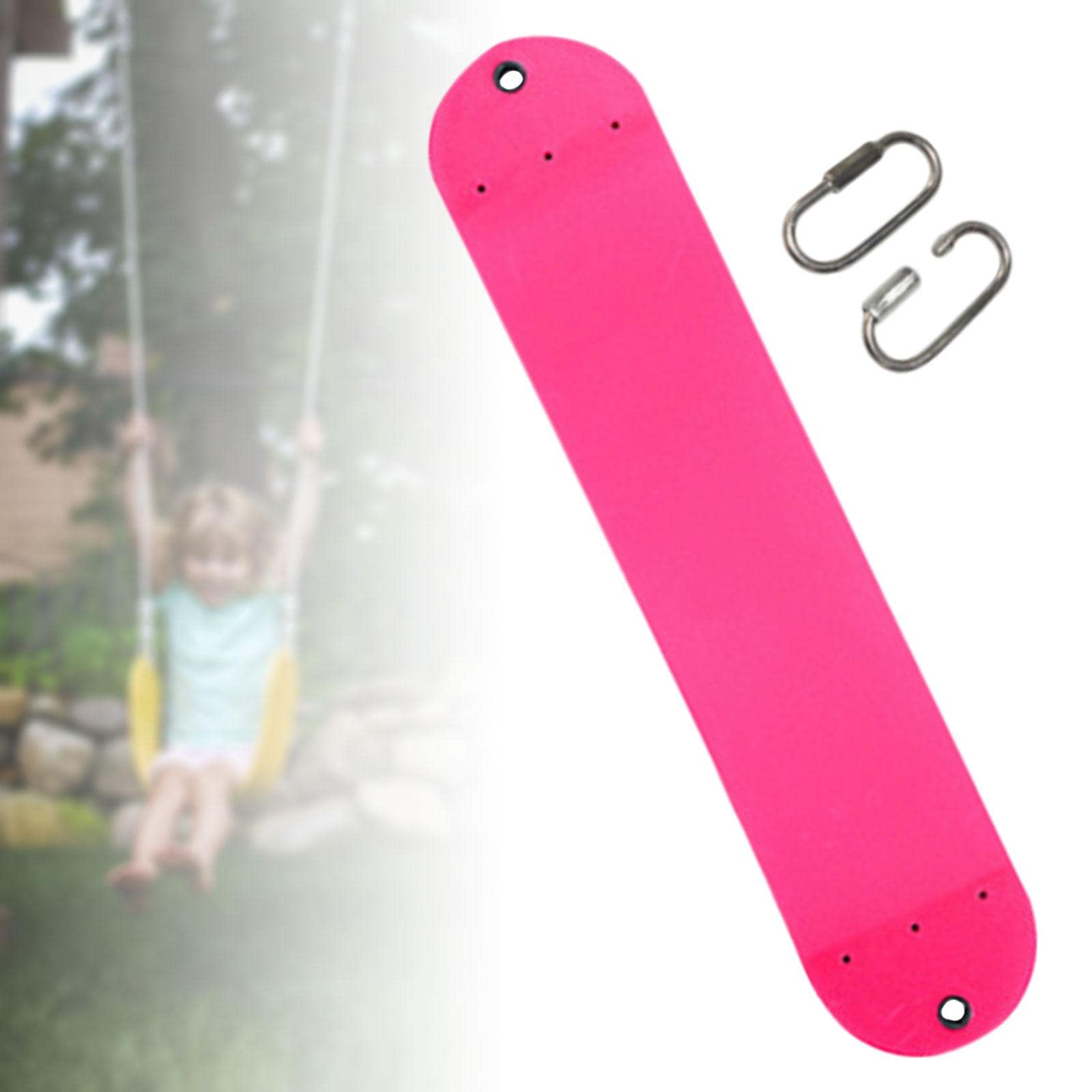 Qianly Altalena Robusta per Bambini con Accessori per Tanto Divertimento, Moschettone Rosa