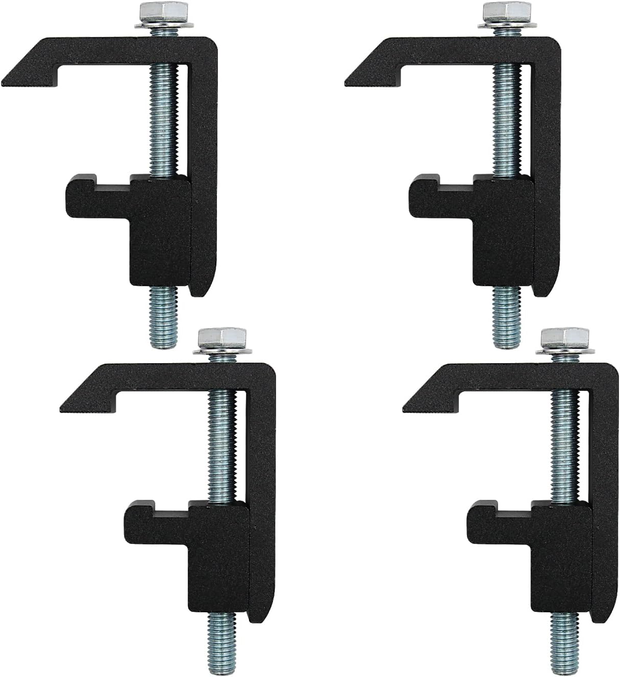 Track System Mounting Clamp, Track System Mounting Clips, P-AC-04N High Strength Truck Cap Topper Clamps Compatible for Toyota Tacoma/Tundra Truck Cap/Camper Shell, Set of 4 -Black