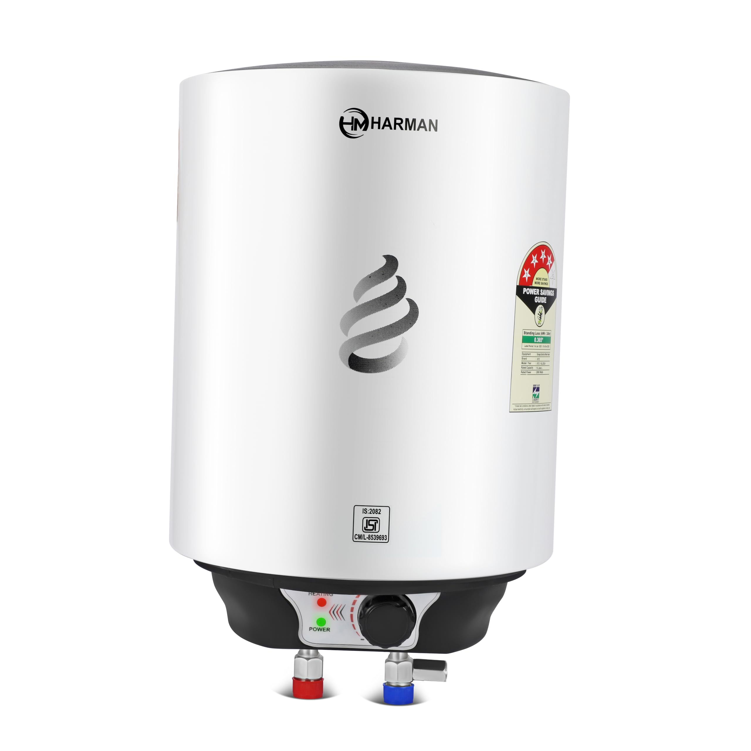 HM Avenger Geyser 10 Ltr Wall Mount Water Heater For Home | Temperature Control Knob, 5 Star Rating | Rust Proof Vitreous Enamel Tank Coating, Enhanced Safety | 5-Yr Tank & 1-Yr product Warranty