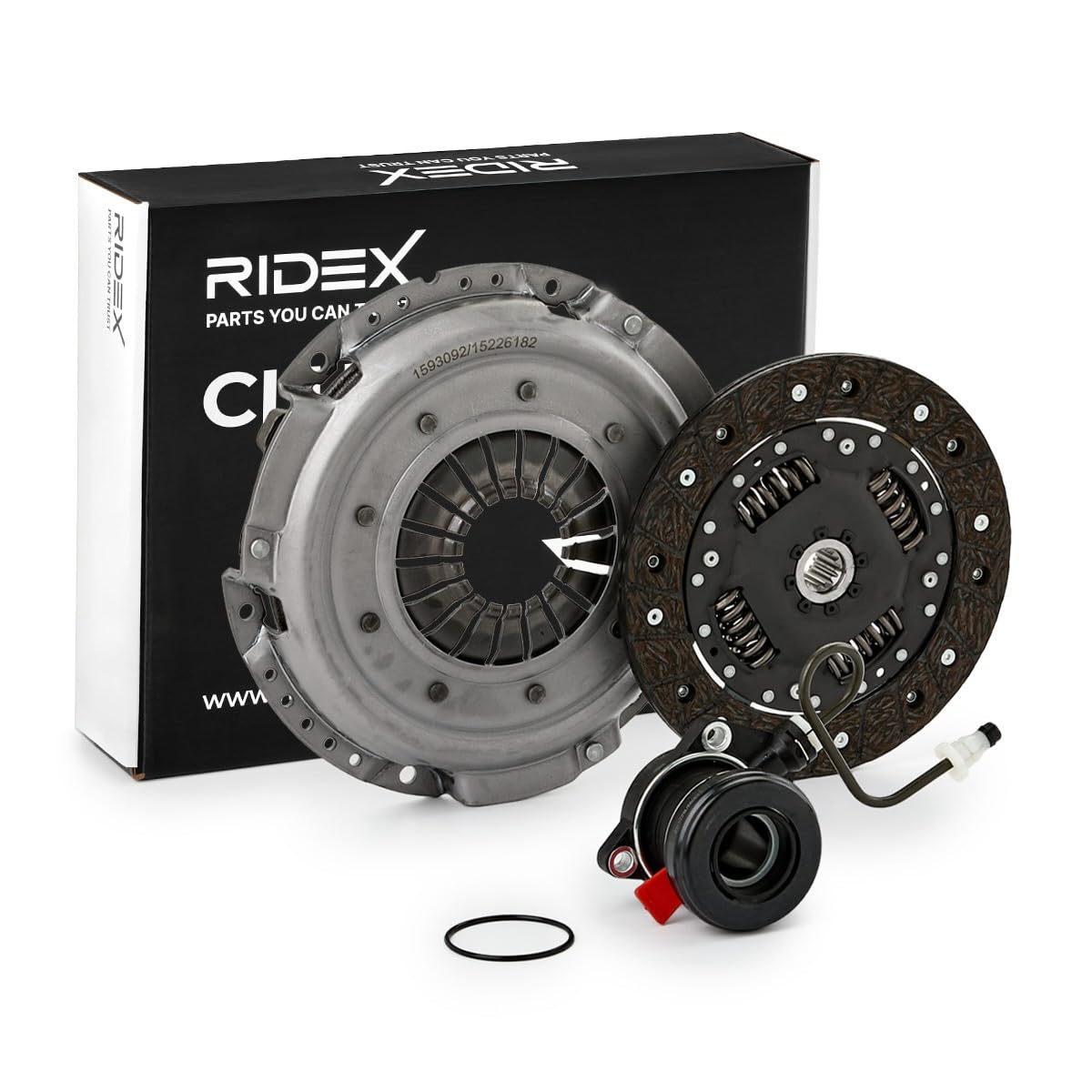 RIDEX 479C0482 Kit de embrague hidráulico con desembrague central con placa de apriete de embrague con plato de embrague Compatible con OPEL Corsa D Hatchback S07