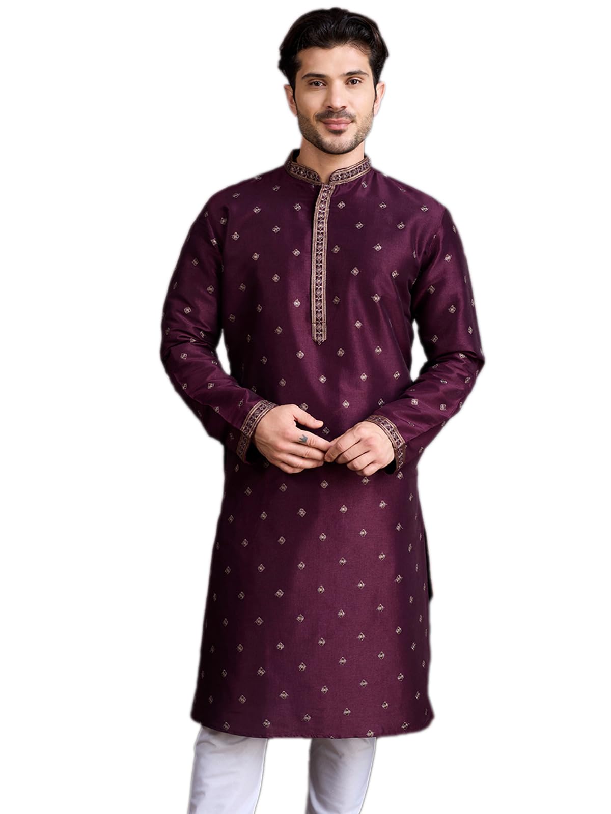 sanwara Men's Stylish & Designer Woven Kurta-picture-33