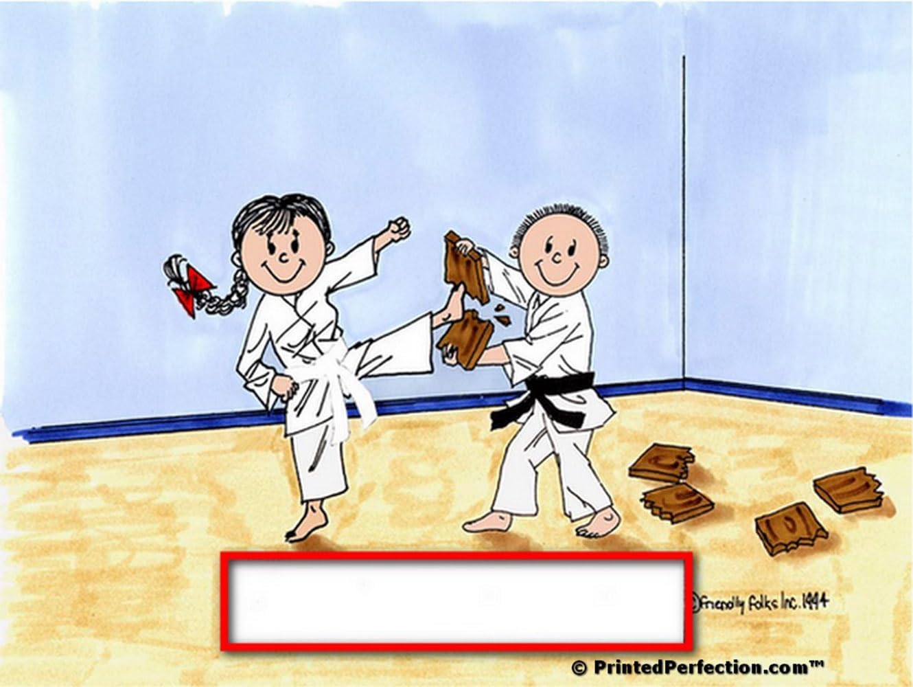 PrintedPerfection.com Personalized Karate - Male & Female Snow Globe Gift