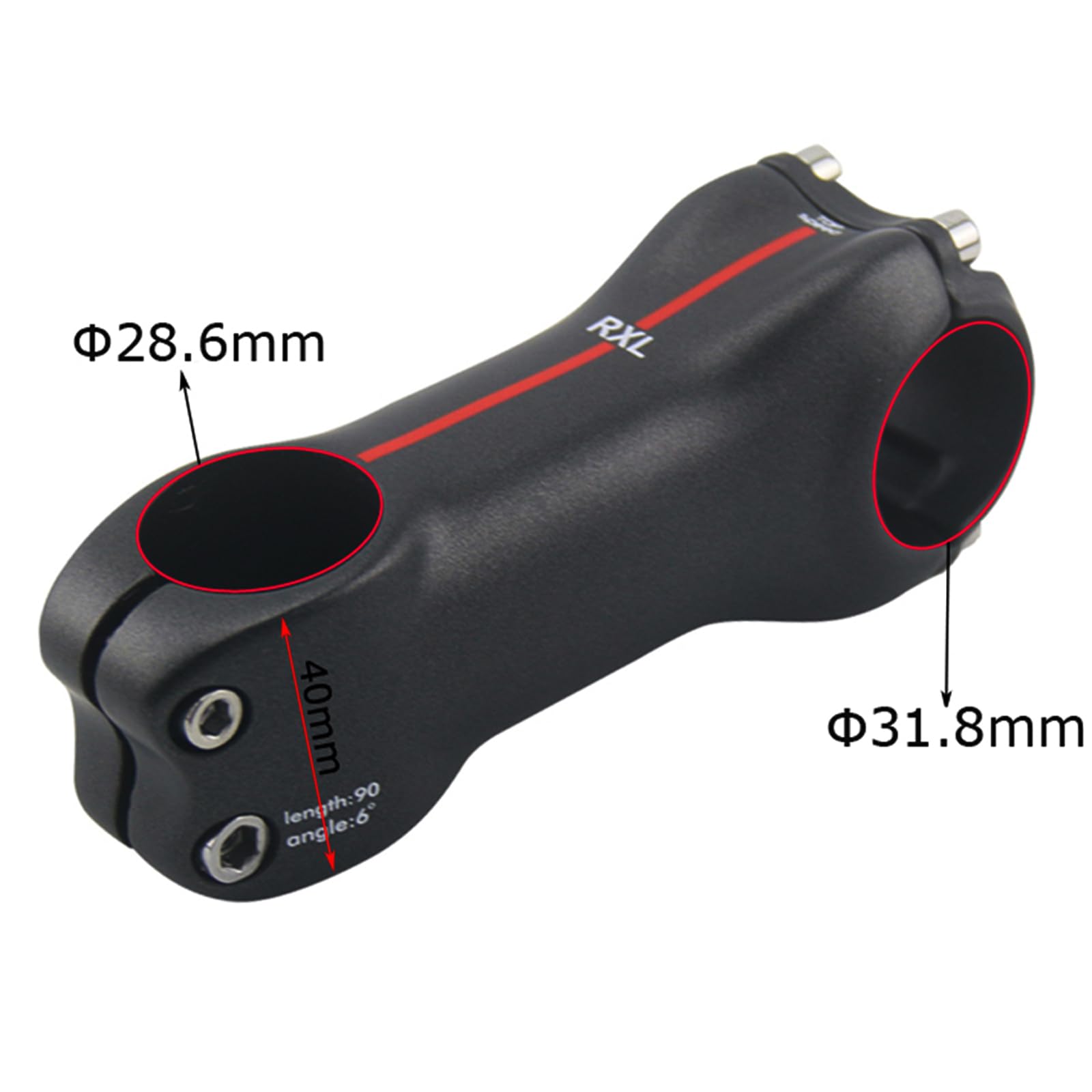 potence carbone velo route 6 degrés RXL SL potence vtt 31.8 carbone UD mat 80mm pour cyclisme | Potence VTT UD noir mat de 31,8 mm, spécialement conçue pour les petits conducteurs, idéale pour la conduite quotidienne