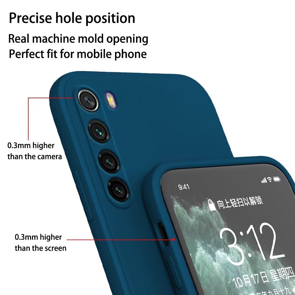 EASSGU Handyhülle Für Xiaomi Redmi Note 8 Pro – Weiche TPU-Silikon Hülle, Schützt Vor Stößen, In Altweiß