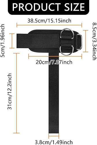 Miniatura 2 de Correas de levantamiento de pesas, correas de levantamiento de pesas, correas de peso, con anillos en D, muñequeras para levantamiento de pesas,